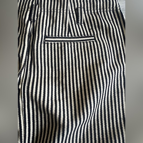 NWOT MADEWELL Cream + Black Engineer Stripe Lace Up Pencil Mini Skirt Size 4 - Picture 5 of 7